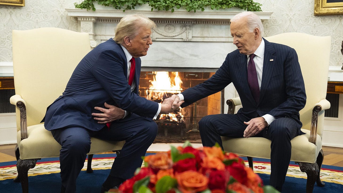 President Joe Biden meets with President-elect Donald Trump in the Oval Office of the White House President Joe Biden meets with President-elect Donald Trump in the Oval Office of the White House - Sputnik International, 1920, 14.01.2025