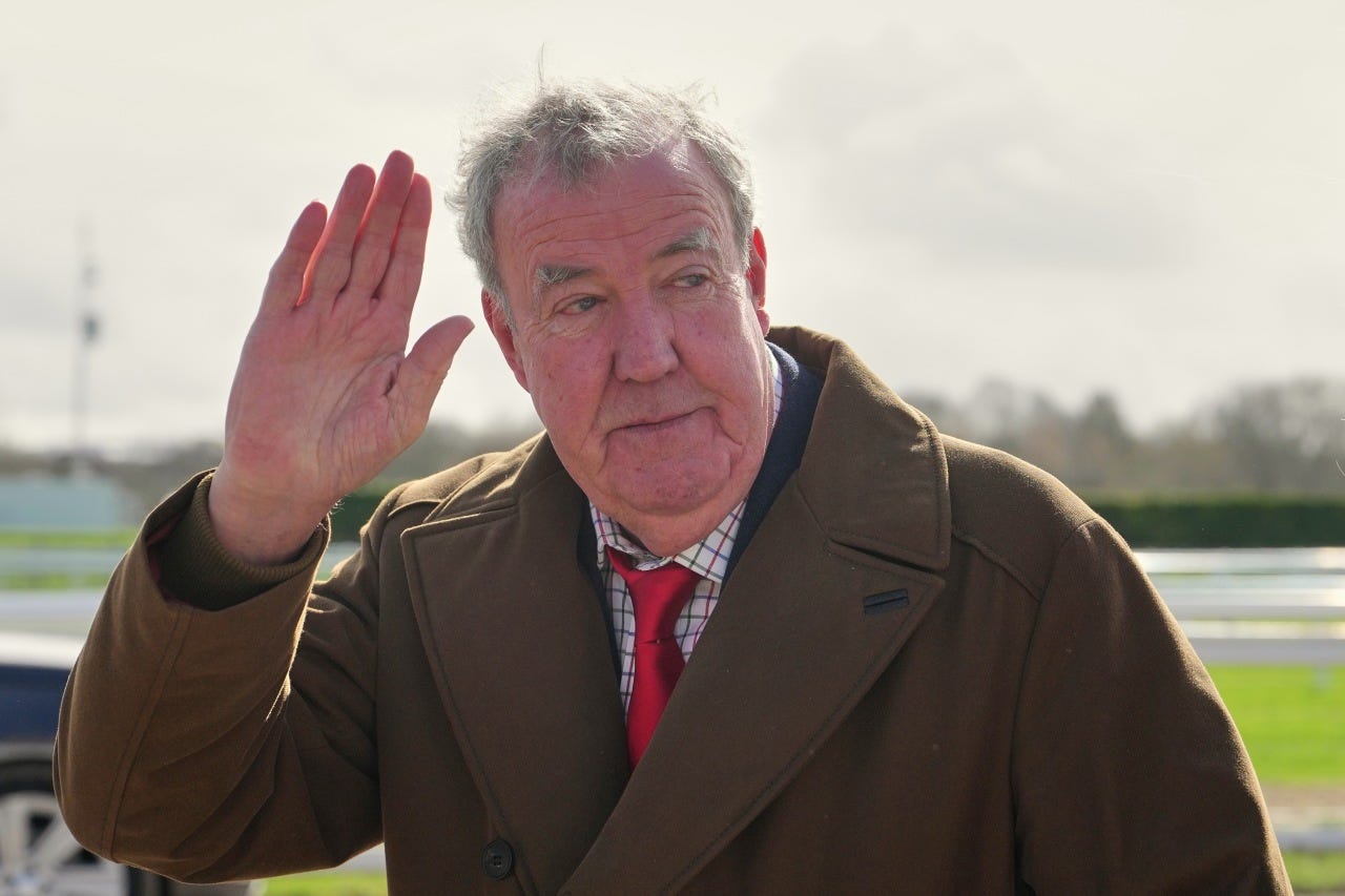 Jeremy Clarkson in Cheltenham, England, on March 13. Jeremy Clarkson in Cheltenham, England, on March 13.