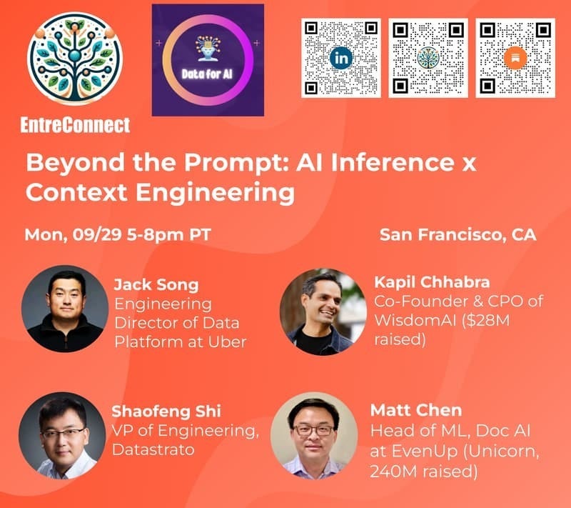 Cover Image for Beyond the Prompt: AI Inference x Context Engineering with Uber, Wisdom AI, EvenUp and Datastrato