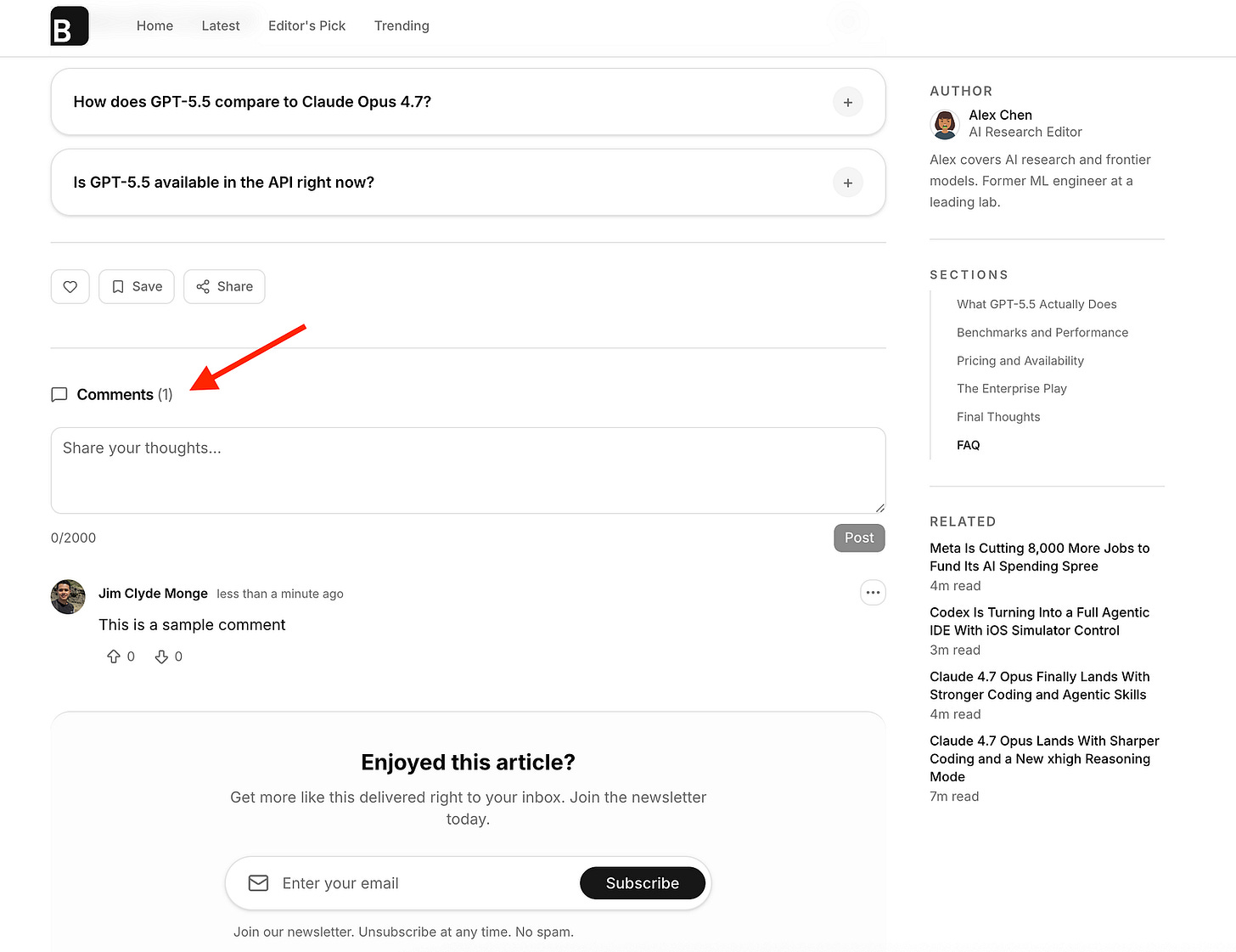 BloggFast’s new comment feature. Image by Jim Clyde Monge