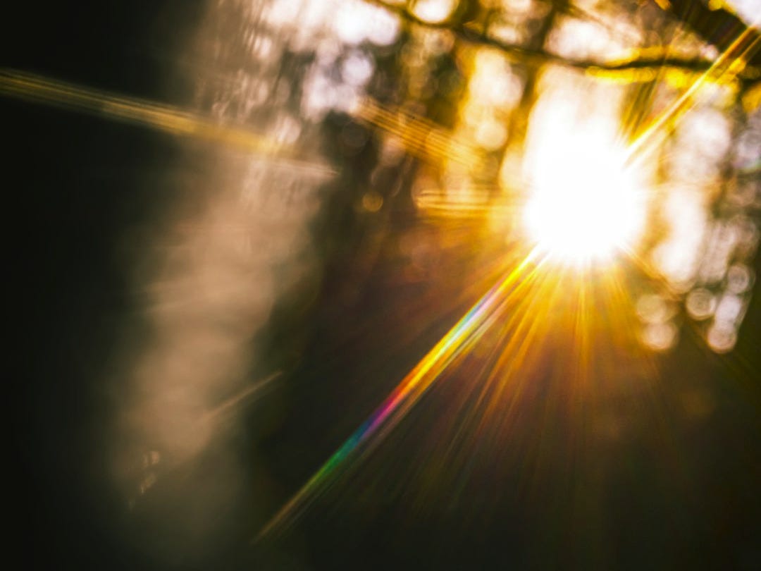 sun light on a dark room