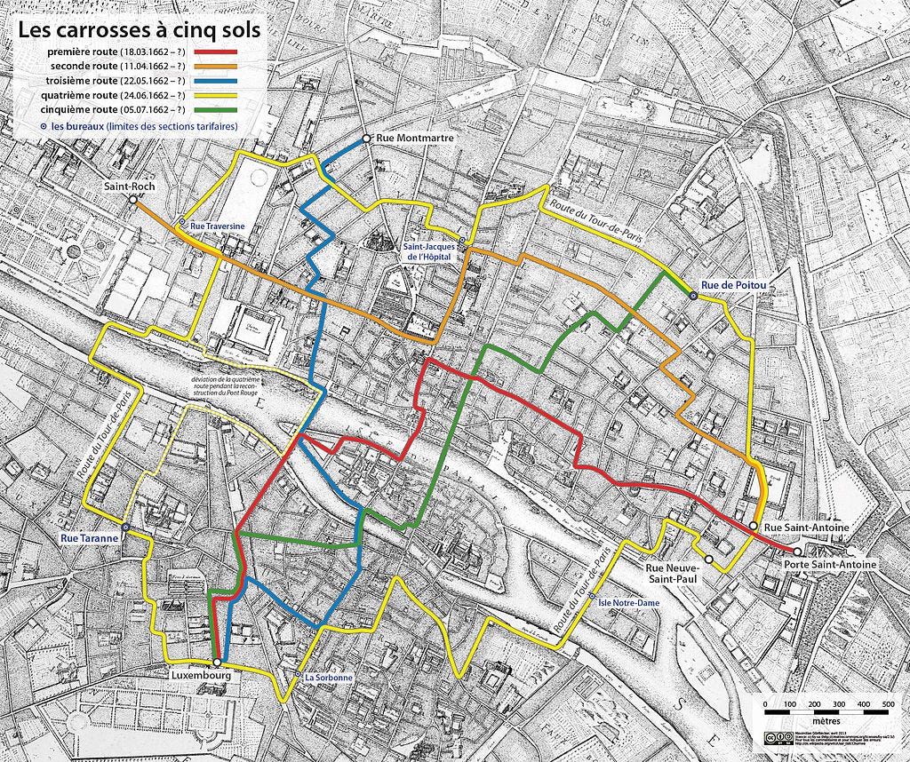 a network map of a public transport map in paris