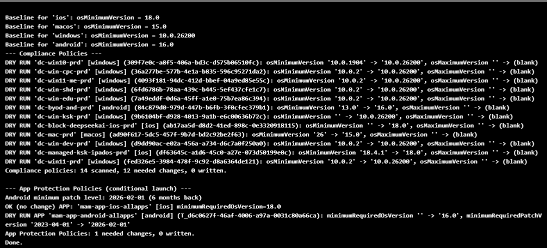 Figure 02: Dry run automation script