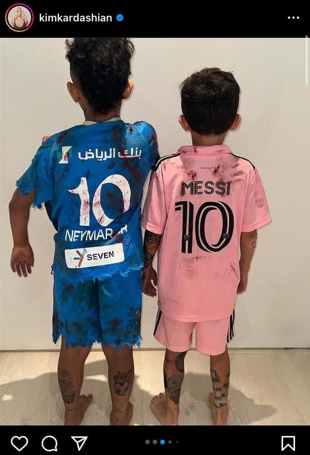 r/KUWTK - Kim is being dragged for Saint’s Halloween costume