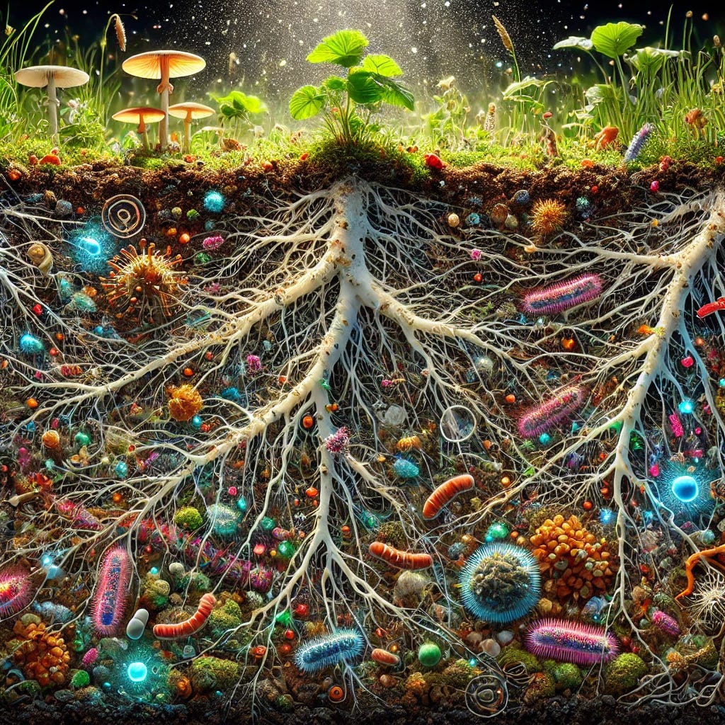 The True Bursts Of Life Within Healthy Soils.