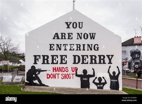 The free derry mural in the bogside neighbourhood of londonderry hi-res ... The free derry mural in the bogside neighbourhood of londonderry hi-res ...