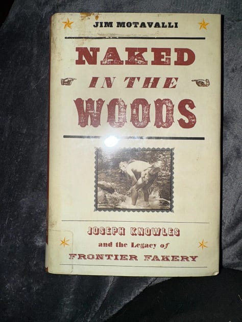 Nine photos of vintage nudist books displayed on a dark surface, including titles such as Social Nudism in America by Fred Ilfeld and Roger Lauer, On Going Naked by Jan Gay, Life in the Sun by Allan Blair, The Naked Truth About Nudism by William Welby, Naked in the Woods by Jim Motavalli, Defense of Nudism by Henry Huntington, Nudist Society by William Hartman, Facts About Nudism (1935), and Naked and Unashamed by William Welby.