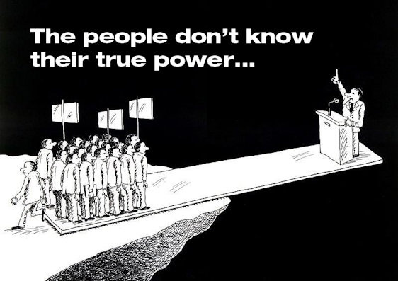 just walk away and the government (mind control) falls into oblivian