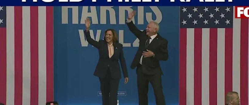 Kamala Harris and Tim Walz campaign in PA