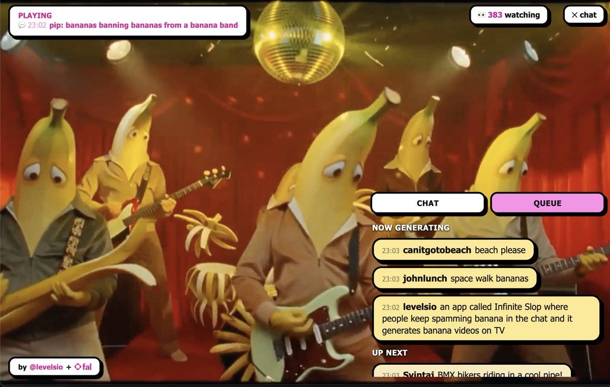 Infinite Slop: Ein KI-Fernsehsender, den das Wort 'Banane' gekapert hat