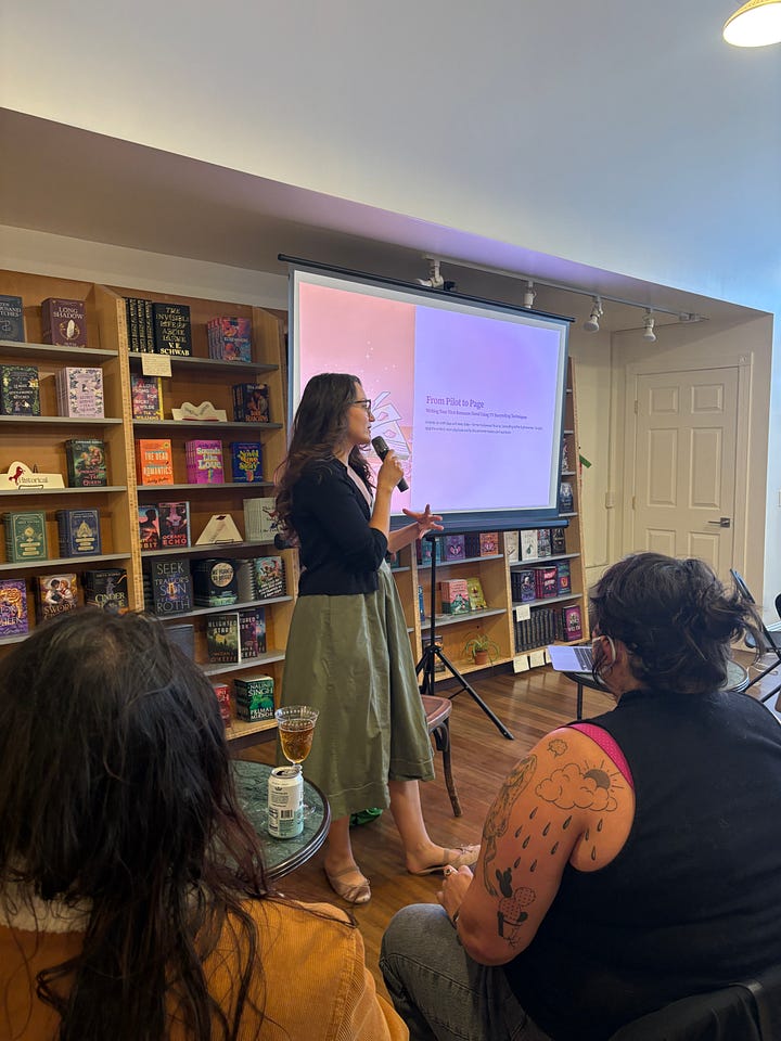 teaching a writing class at the love potion library bookstore in san francisco