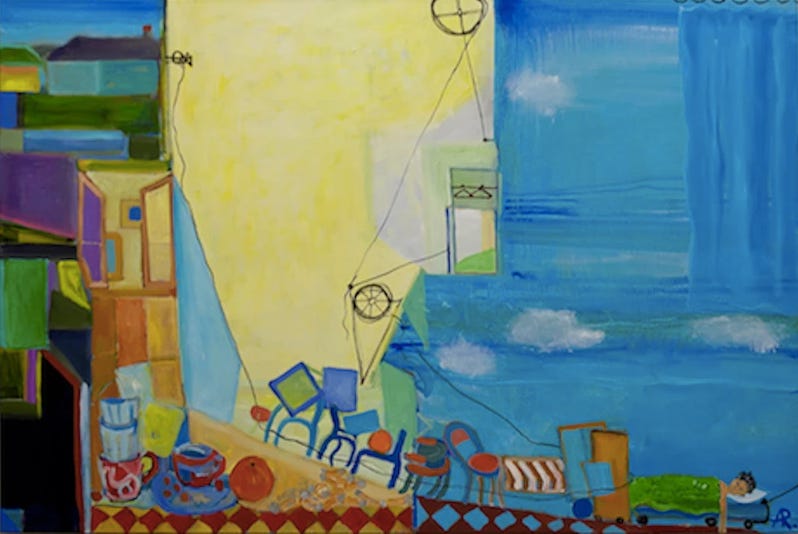 A picture containing text, colorful, painted, cluttered

Description automatically generated