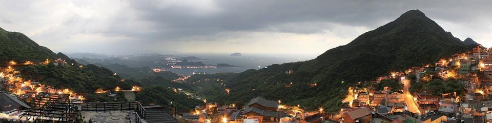 Taiwan, Night Light, Landscape, Building, Colourful