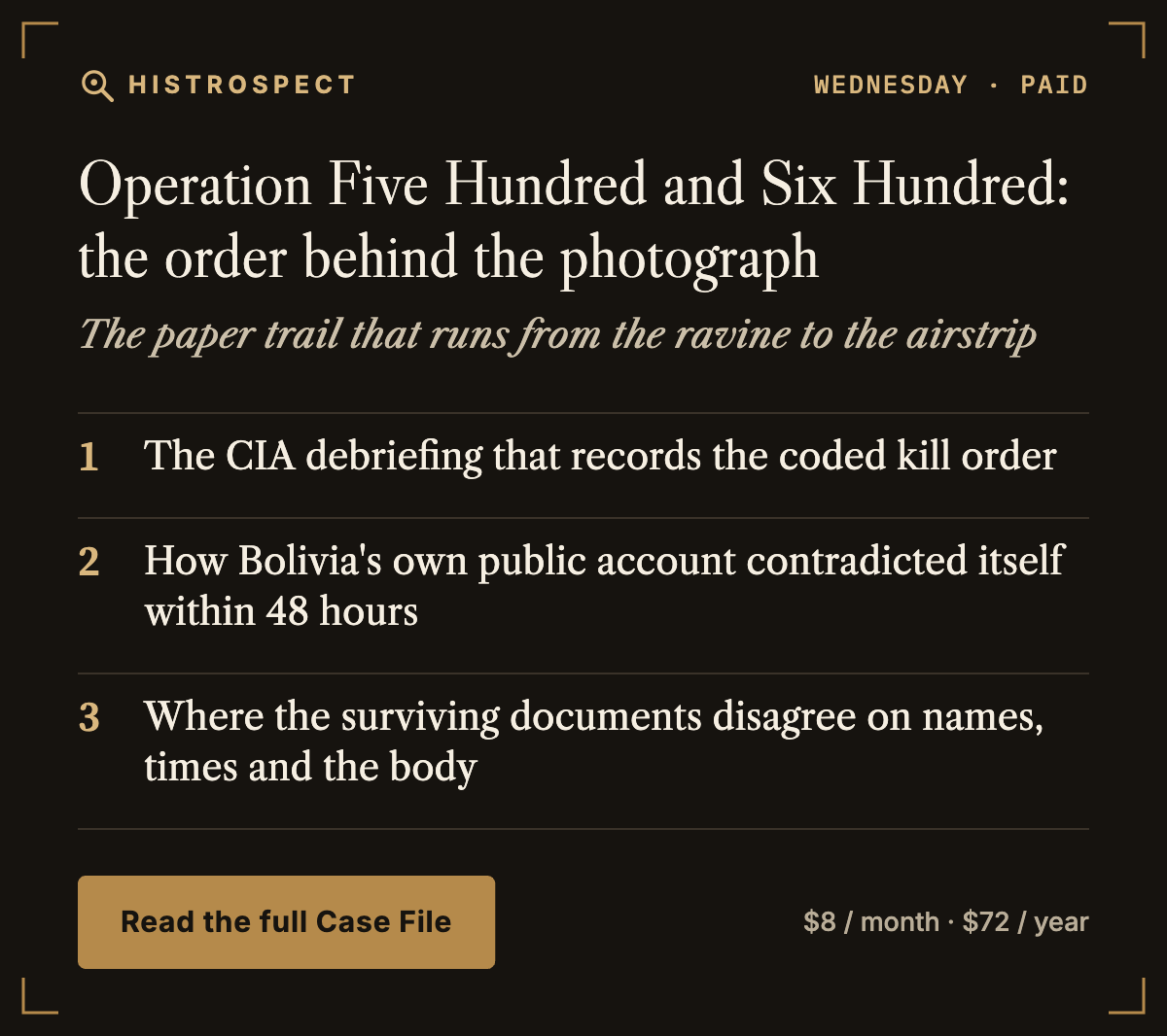 Operation Five Hundred and Six Hundred: the order behind the photograph Operation Five Hundred and Six Hundred: the order behind the photograph