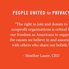 Heather Lauer and The People United for Privacy Lie