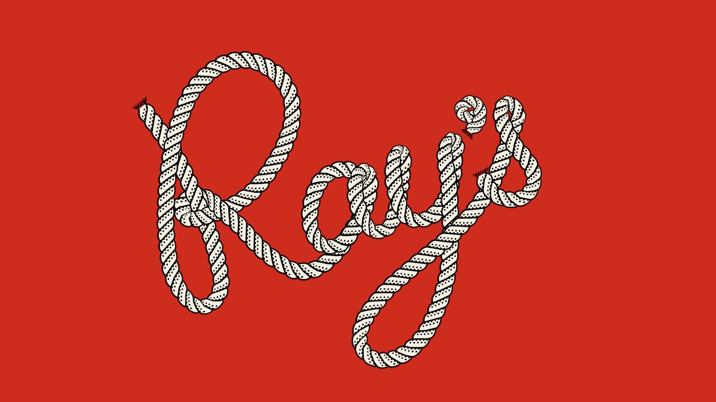 rays base design branding identity bpo review logo wordmark rope