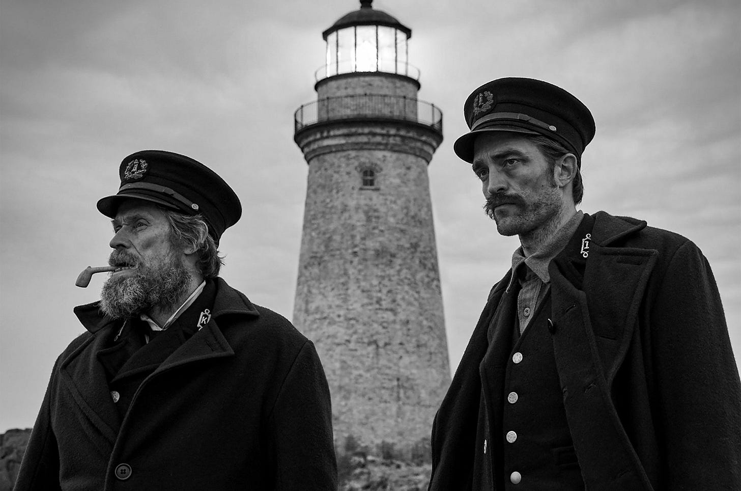 Willem Dafoe and Robert Pattinson in The Lighthouse.