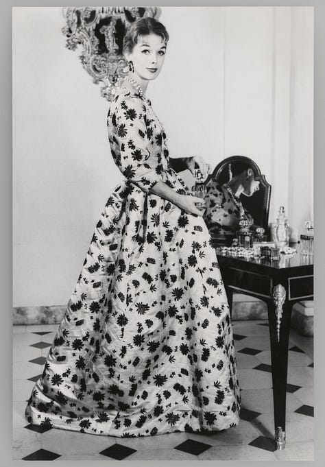 Photographs of fashion designer Balenciaga's gowns from the 1950s and 1960s by photographer Tom Kublin
