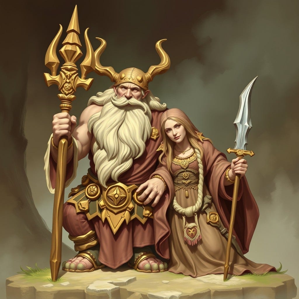 The god of the dwarves and his wife