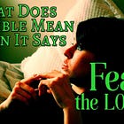 Should We FEAR the LORD?