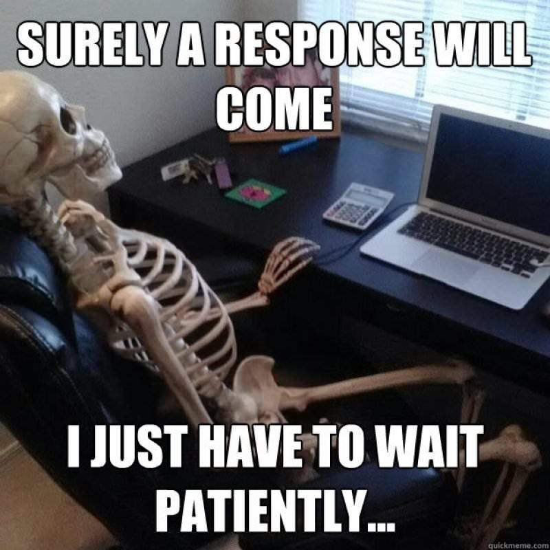 Still waiting skeleton sitting on sofa with legs apart Memes - Imgflip