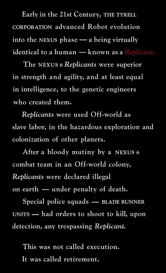 Blade Runner | Typeset In The Future Blade Runner | Typeset In The Future