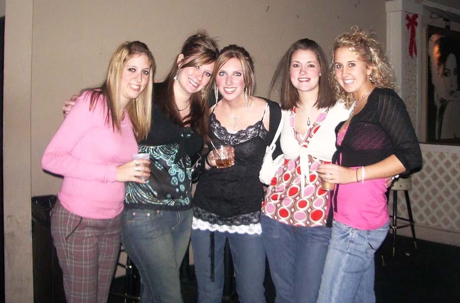 A snapshot of early 2000s street style, where diverse fashion trends and bold statements reflected the era's rapid cultural shifts.