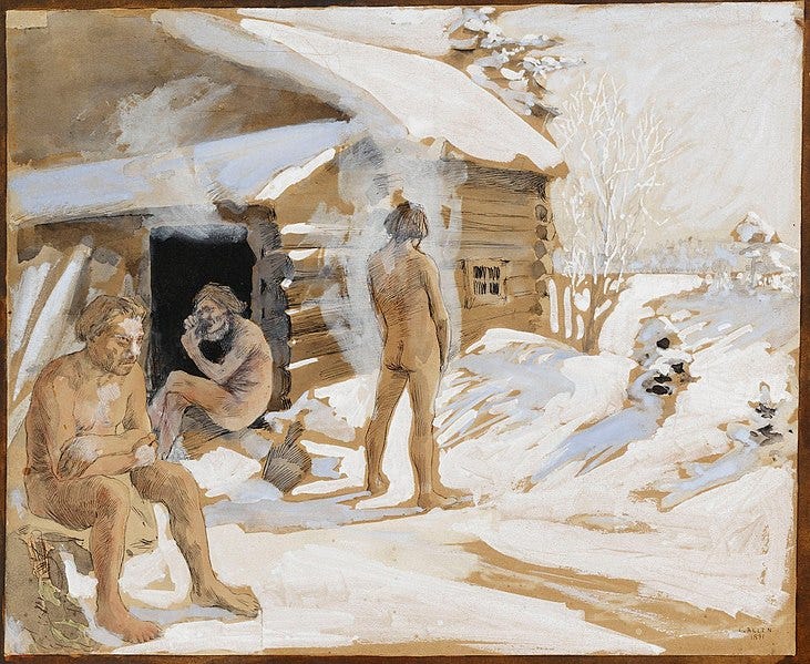File:Akseli Gallen-Kallela - Outside the Sauna - A II 925 - Finnish National Gallery.jpg