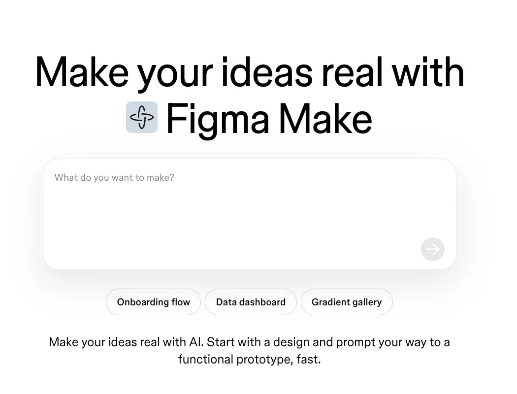 Figma Make prompt interface