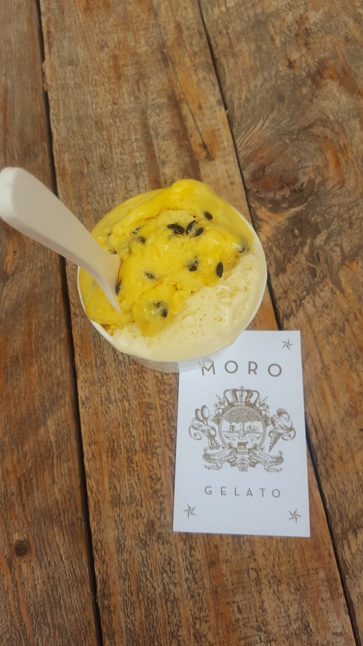 Oranjezicht city farm market, Cape Town, figs, oysters, winter squash, passion fruit ice cream.