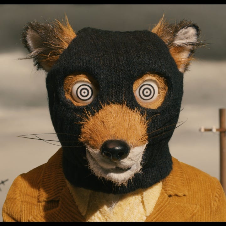 A cunning fox barks at the moon in a dogless village