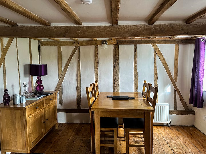 images showing inside the cottages.