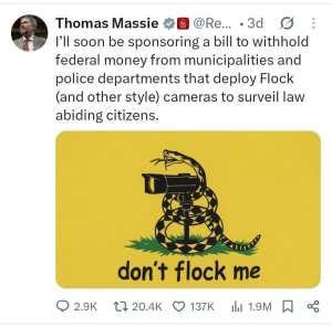 Thomas Massie X Flock Cameras