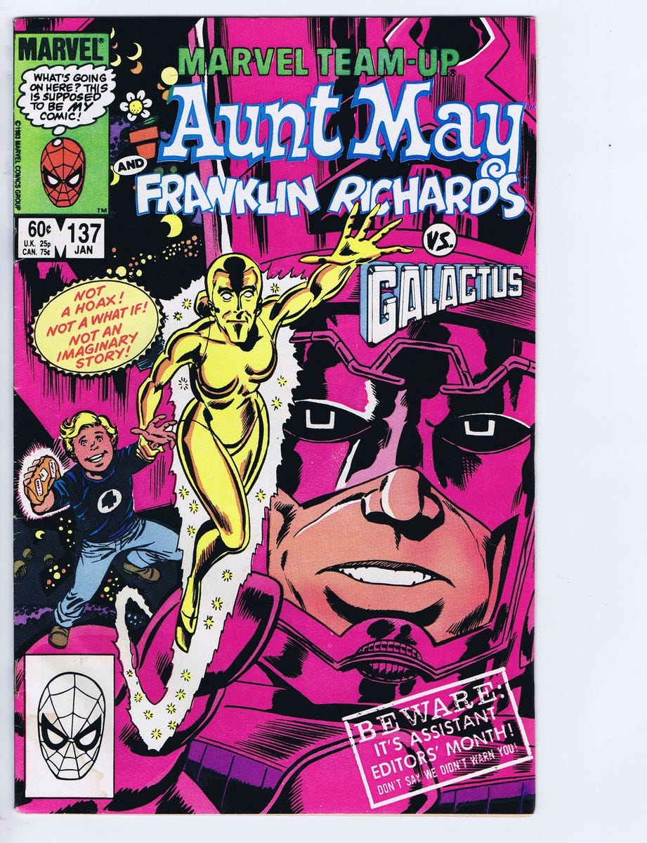 Marvel Team-Up #137 Marvel 1984 Aunt May & Franklin Richards VS Galactus