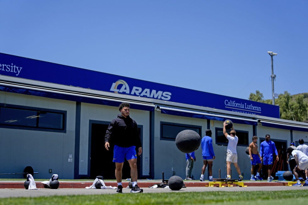After 8 modest years in Thousand Oaks, the Los Angeles Rams leave their  'temporary' training home | AP News