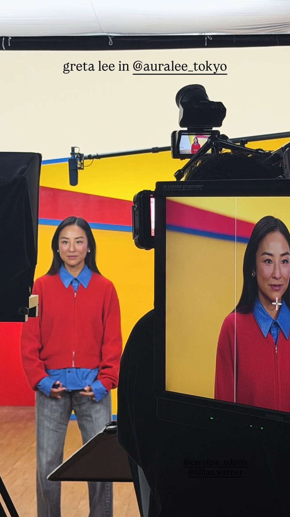 Instagram photo of Greta Lee on TV. Instagram photo of Greta Lee on TV.