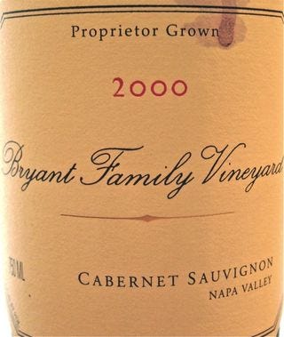 CU - 2000 Bryant Family Vineyard Cab CU - 2000 Bryant Family Vineyard Cab