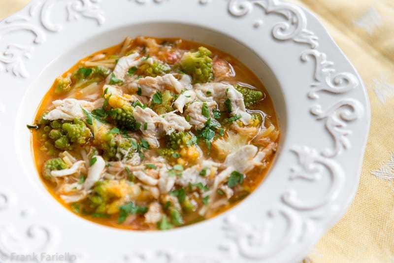 Minestra di broccoli e arzilla