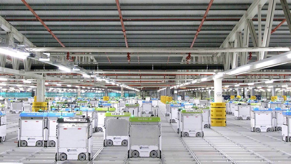 How Online Grocer Ocado Is Automating Warehouses Using Swarms of Robots -  SPONSOR CONTENT FROM OCADO
