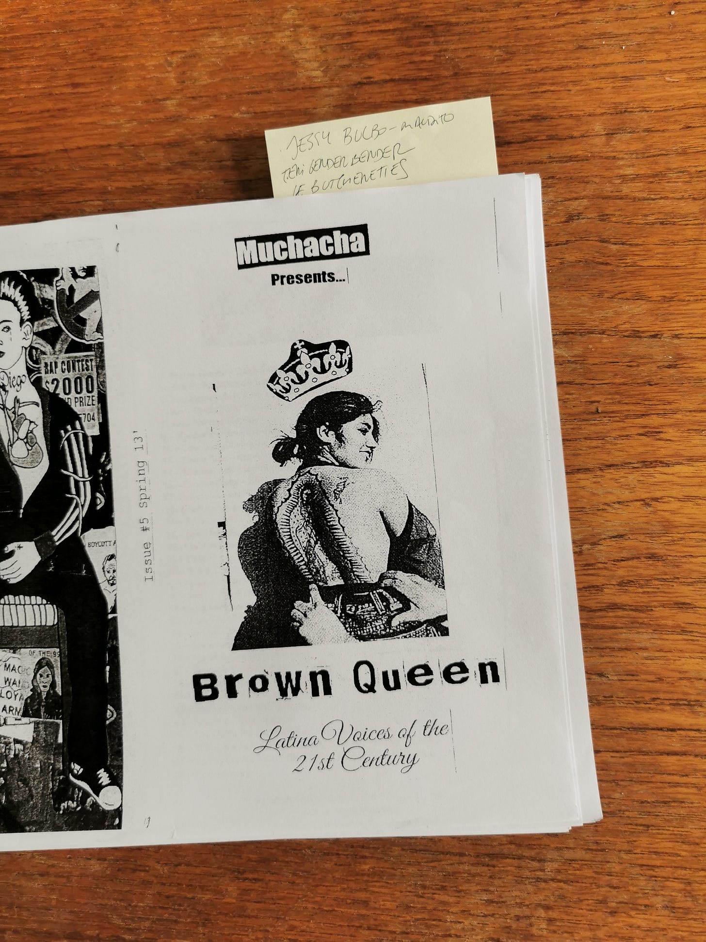 Cover of Muchacha Fanzine from 2013