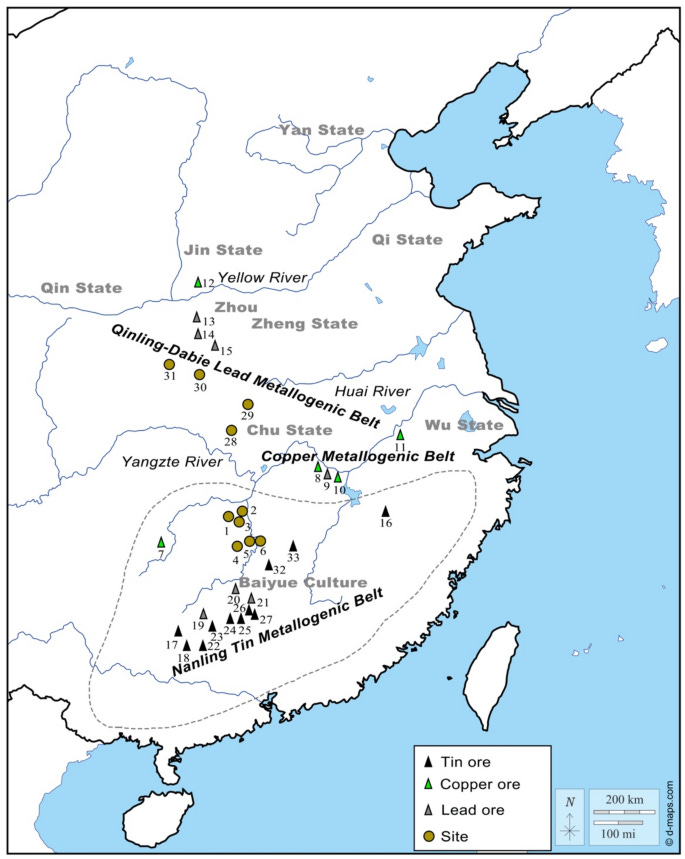 Metal Trade and National Integration: bronze technology and metal resources of Yue Style Bronzes from Hunan (8 ~ 5 C. BCE) | npj Heritage Science Metal Trade and National Integration: bronze technology and metal resources of Yue Style Bronzes from Hunan (8 ~ 5 C. BCE) | npj Heritage Science