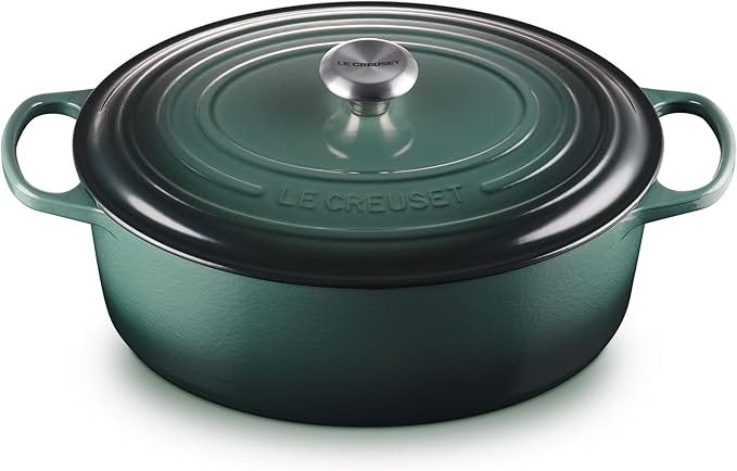 Green Le Creuset dutch oven