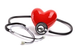 Stethoscope and heart Stethoscope and heart