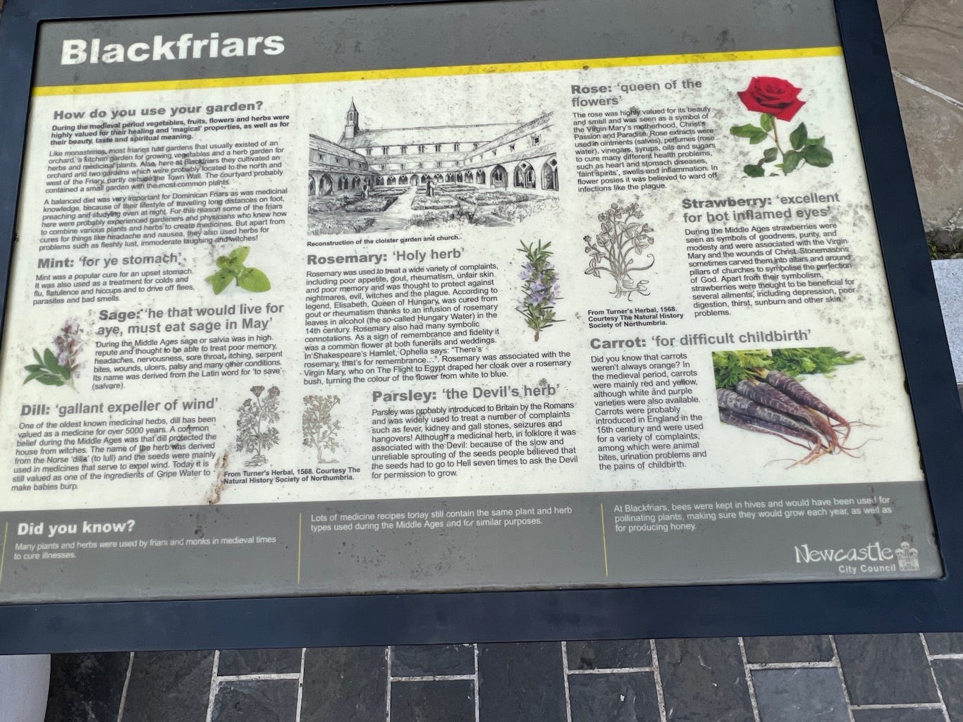 Sign of herbs at Blackfriars