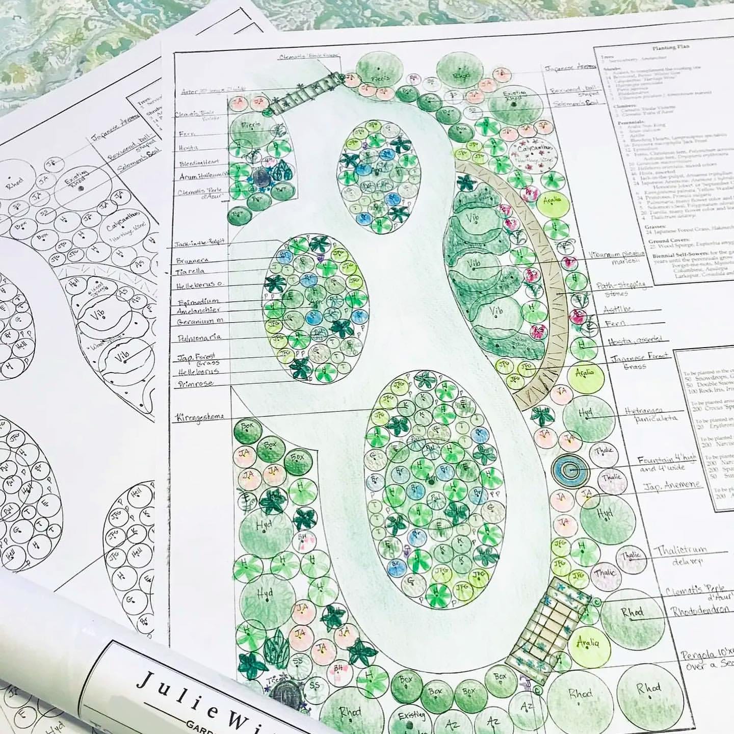 A custom shade-lovers garden plan ordered as a Mother’s Day present.