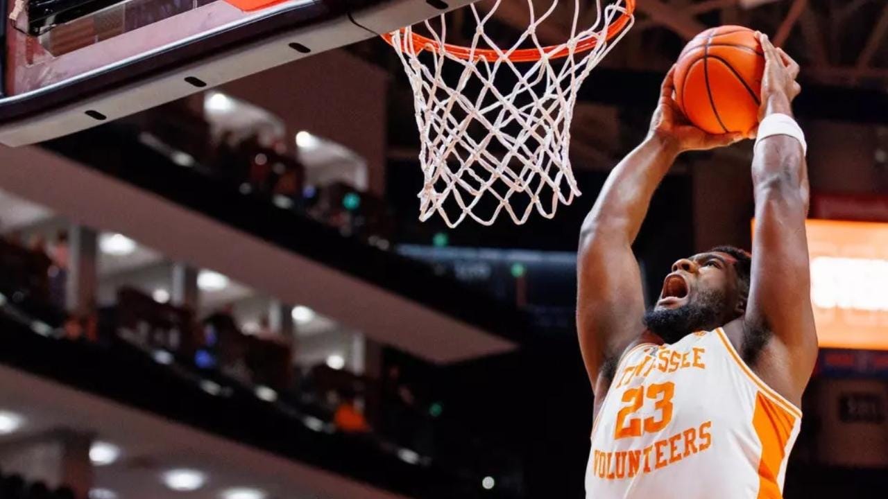 jaylen carey tennessee basketball rice win jaylen carey tennessee basketball rice win