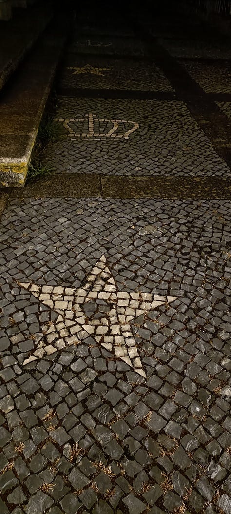 A night stroll through a Portuguese village
