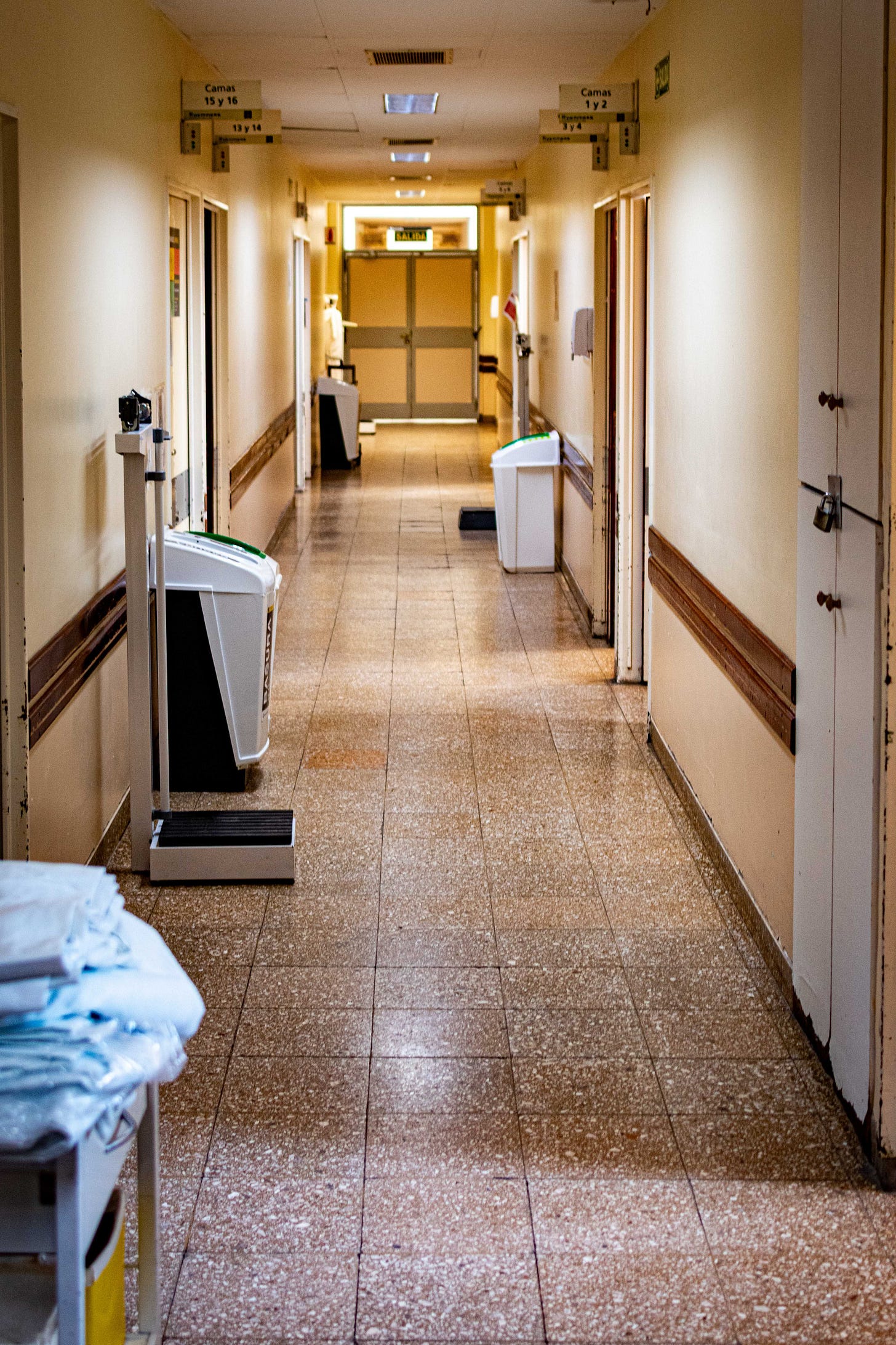 A hospital corridor