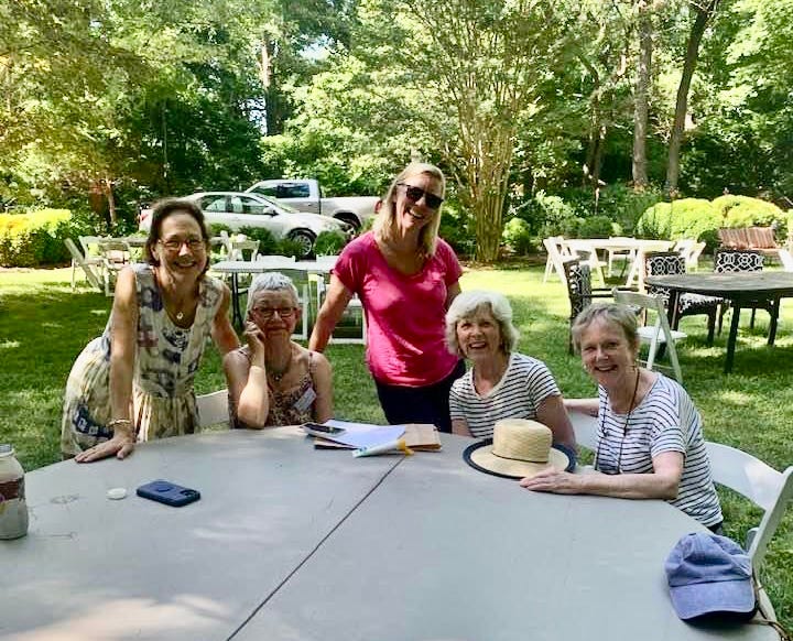 Five happy older women Five happy older women