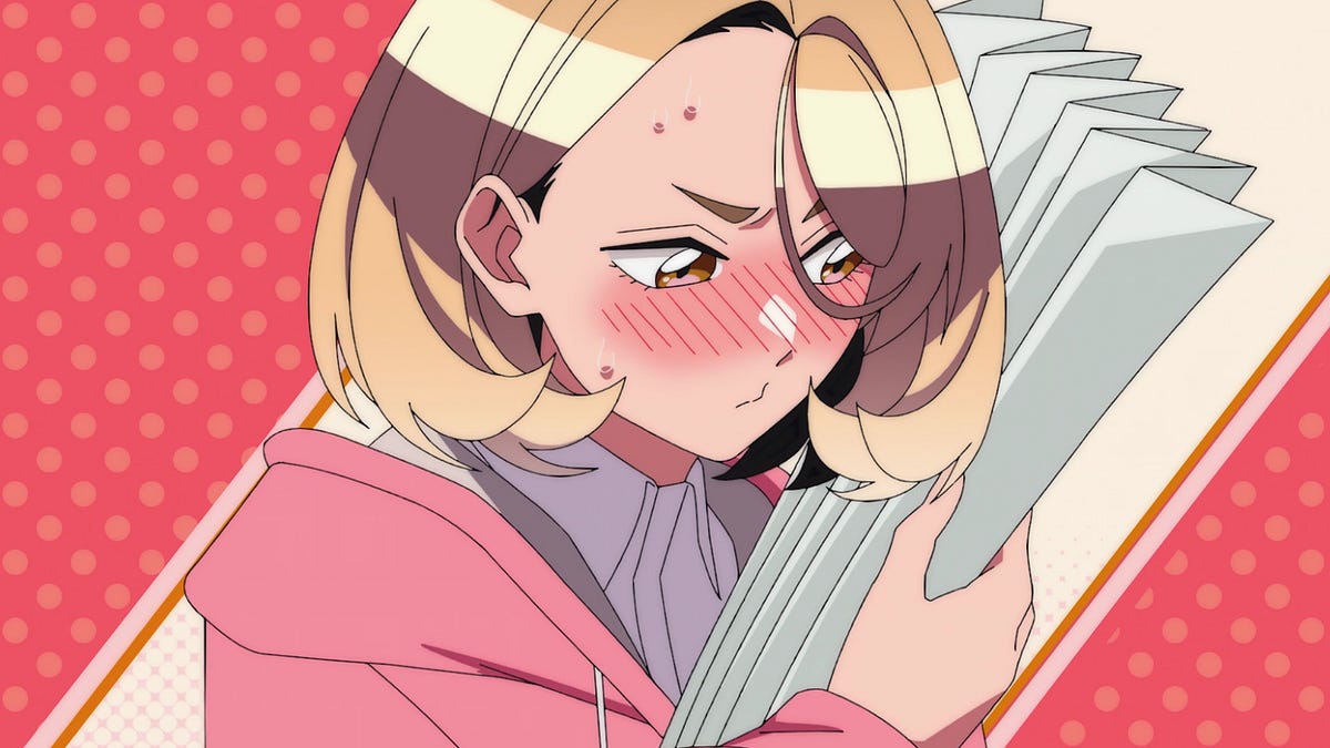 Ponkotsu Fuuki Iin to Skirt-take ga Futekisetsu na JK no Hanashi &mdash; Episode 2 &mdash; Poem Hugs Paper Fan